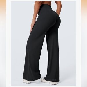 Women's Black Wide-Leg yoga buttery soft legging